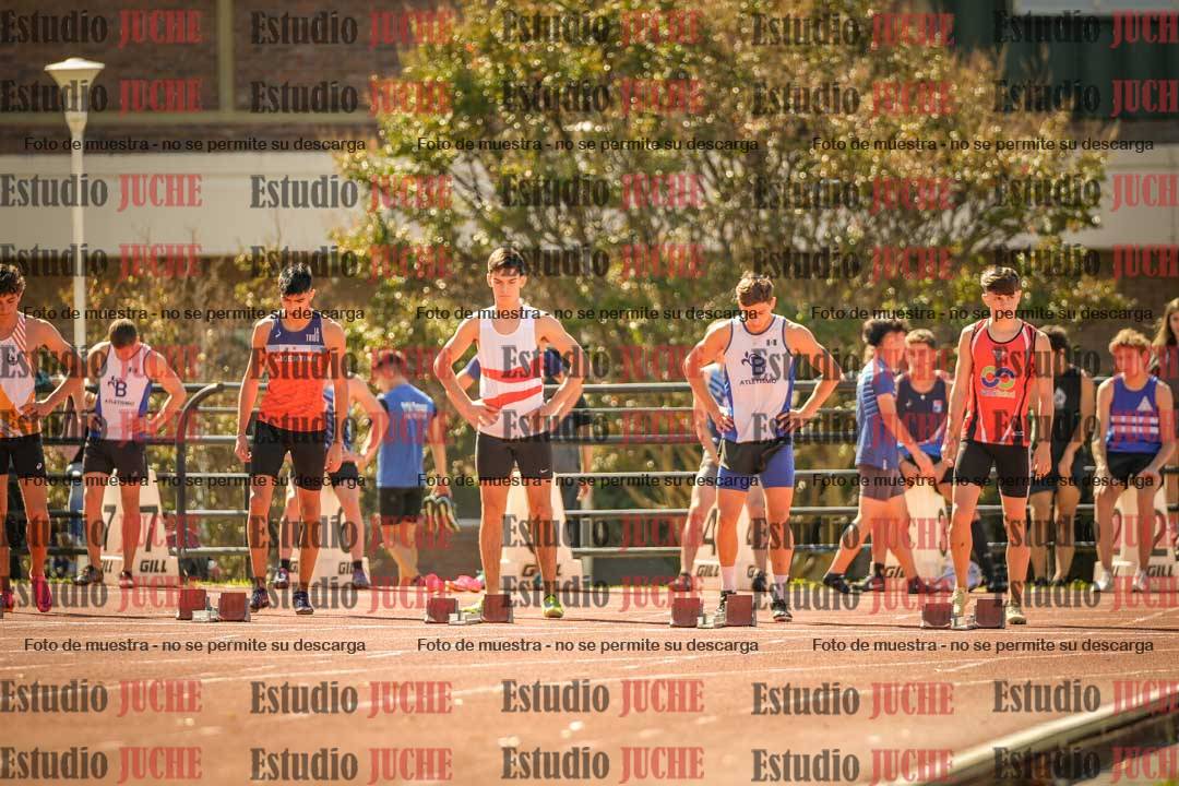 Fotos de los 100 m llanos de varones