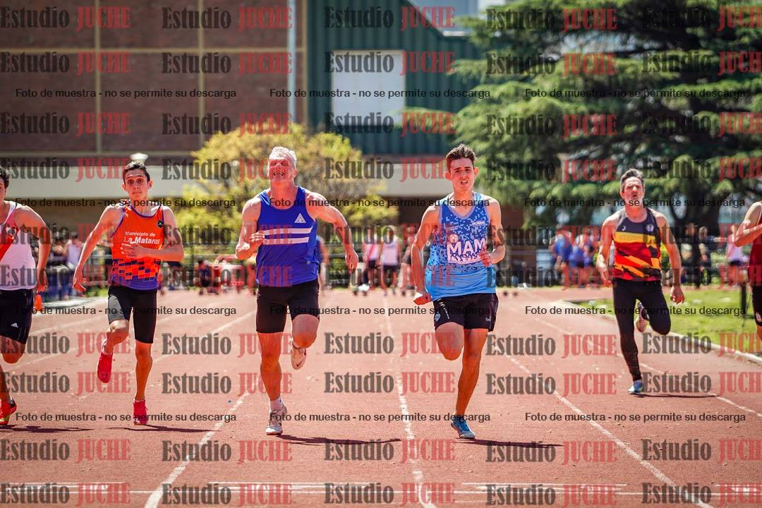 Fotos de los 100 m llanos de varones