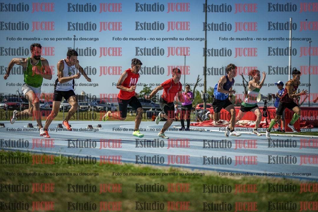 Fotos de los 100 m llanos de varones