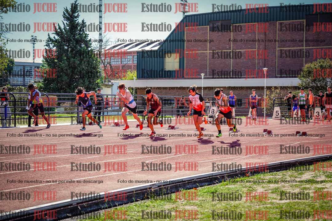 Fotos de los 100 m llanos de varones