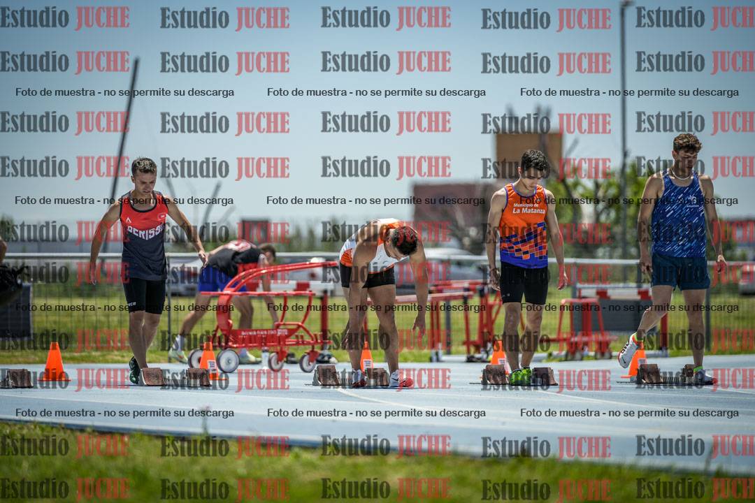 Fotos de los 100 m llanos de varones