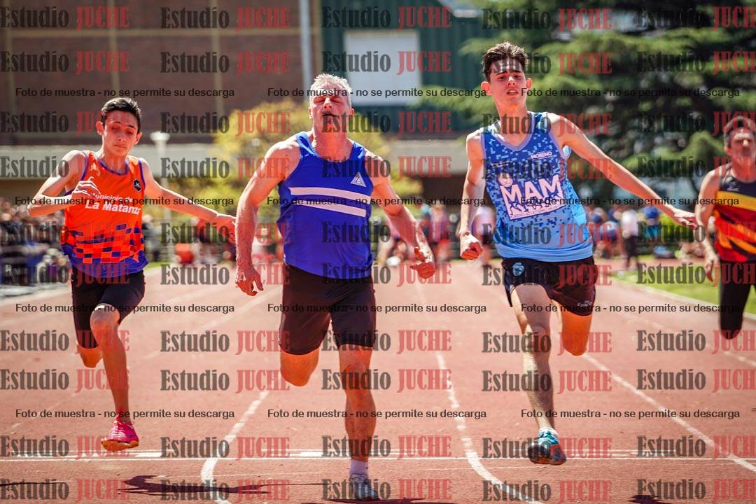 Fotos de los 100 m llanos de varones