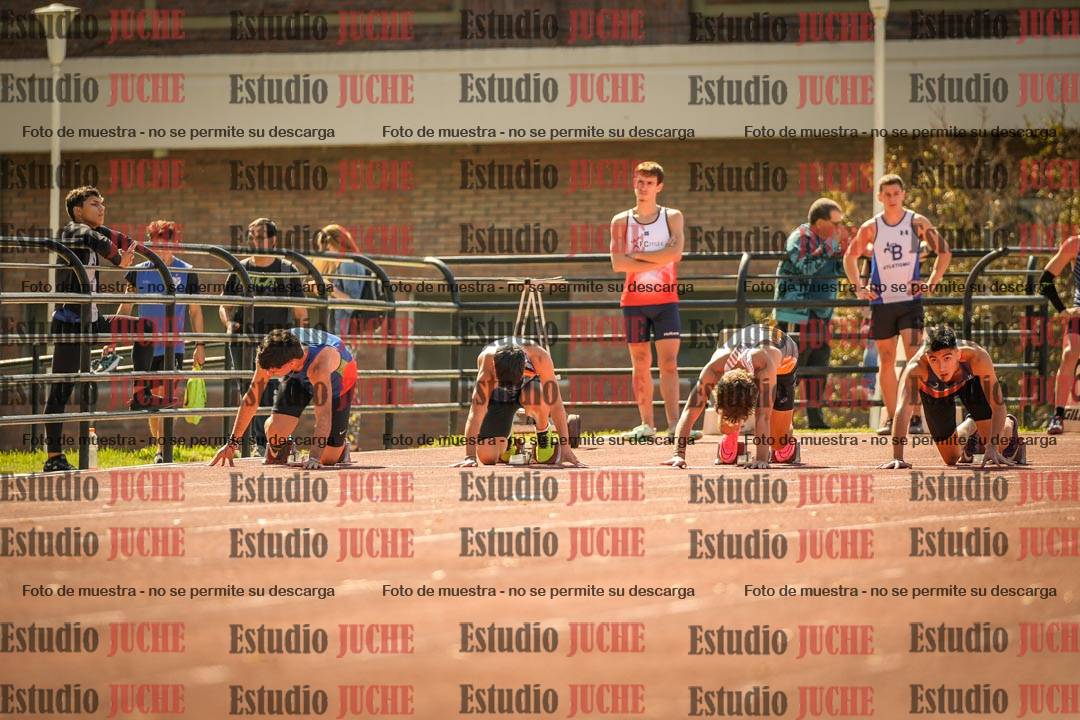 Fotos de los 100 m llanos de varones