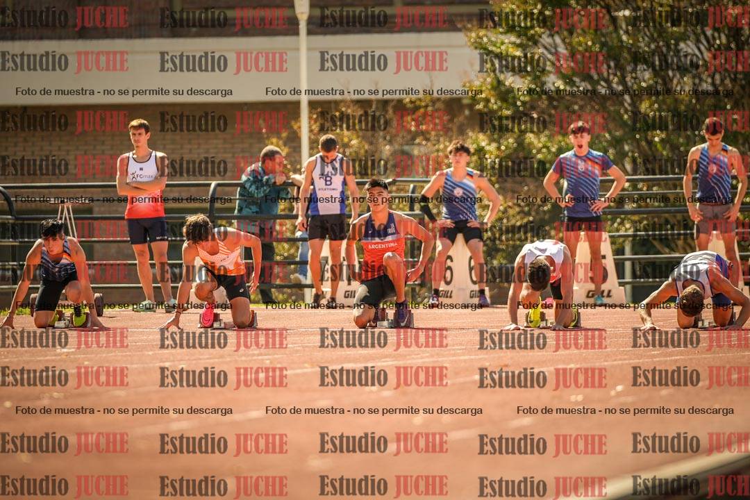 Fotos de los 100 m llanos de varones