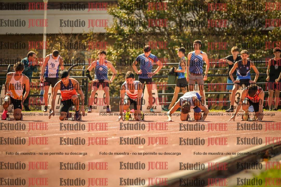 Fotos de los 100 m llanos de varones