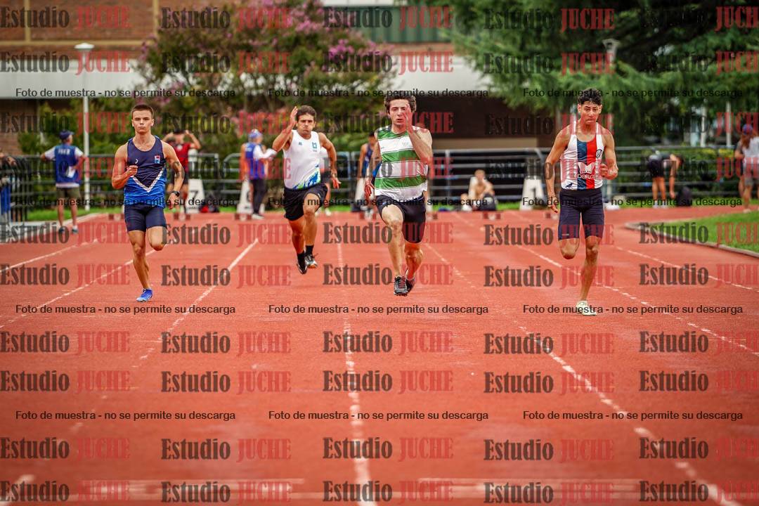 Fotos de los 100 m llanos de varones