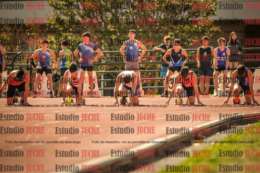 Fotos de los 100 m llanos de varones