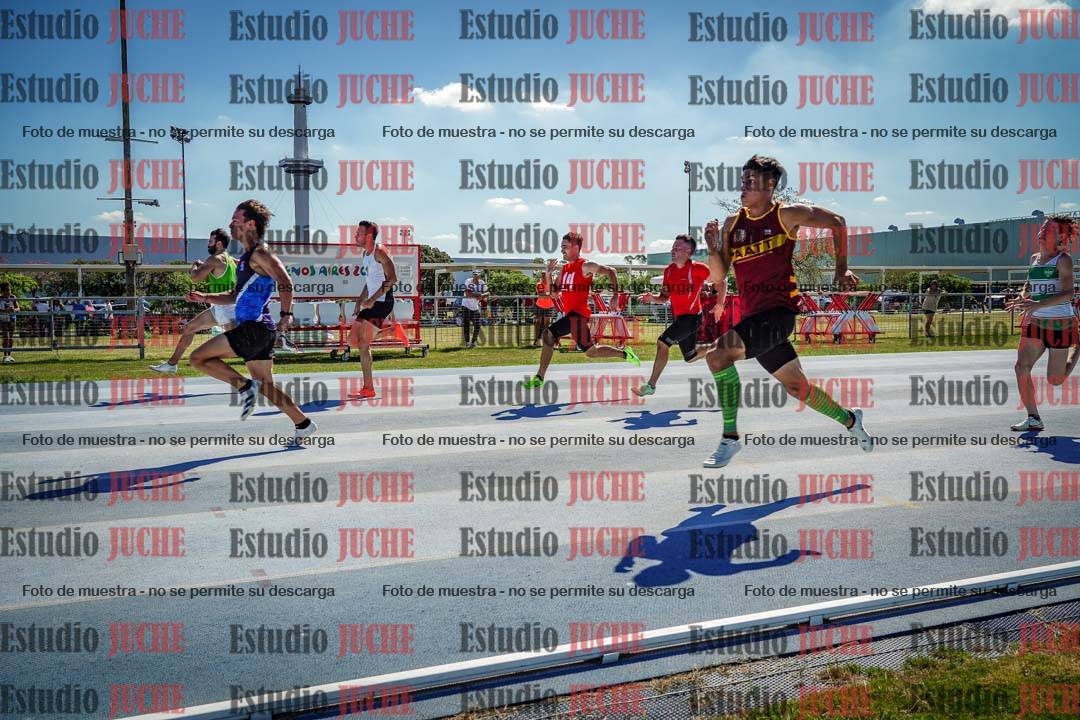 Fotos de los 100 m llanos de varones
