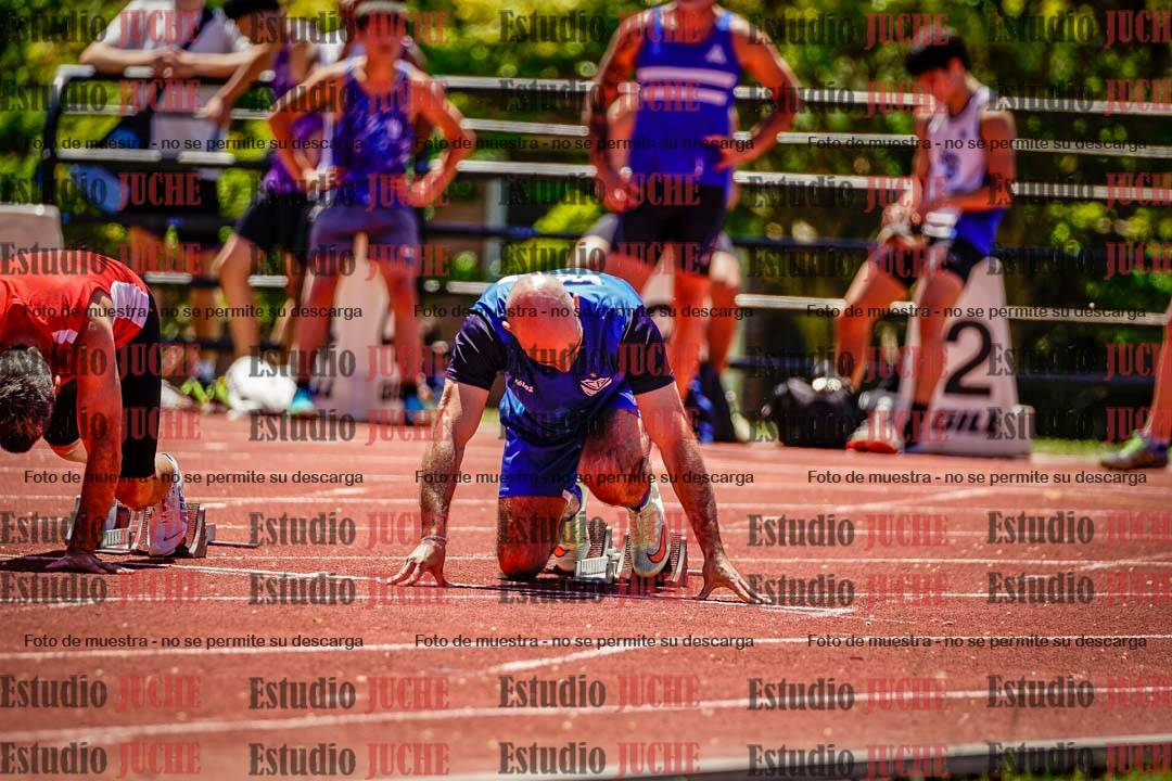 Fotos de los 100 m llanos de varones