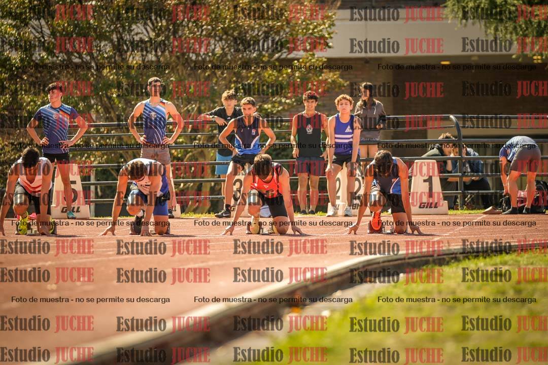Fotos de los 100 m llanos de varones
