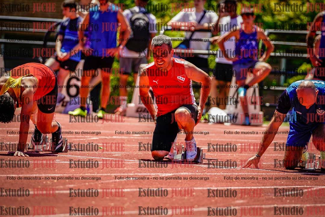 Fotos de los 100 m llanos de varones
