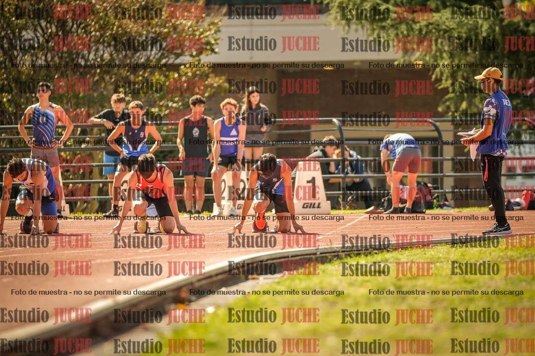 Fotos de los 100 m llanos de varones