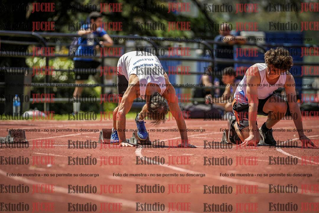 Fotos de los 100 m llanos de varones
