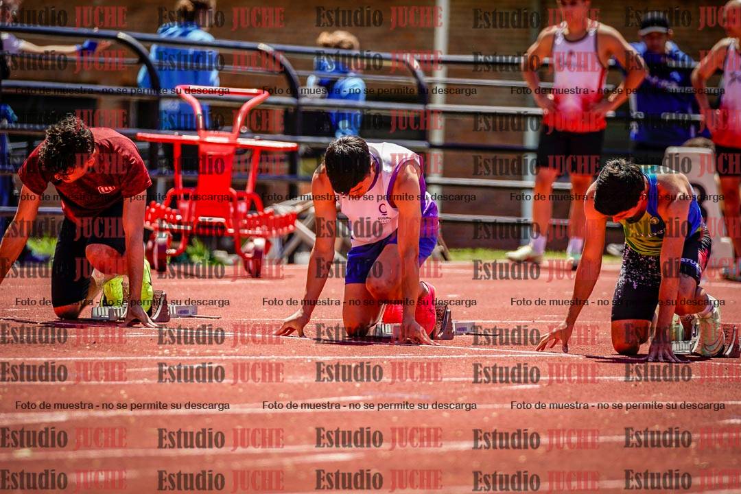 Fotos de los 100 m llanos de varones