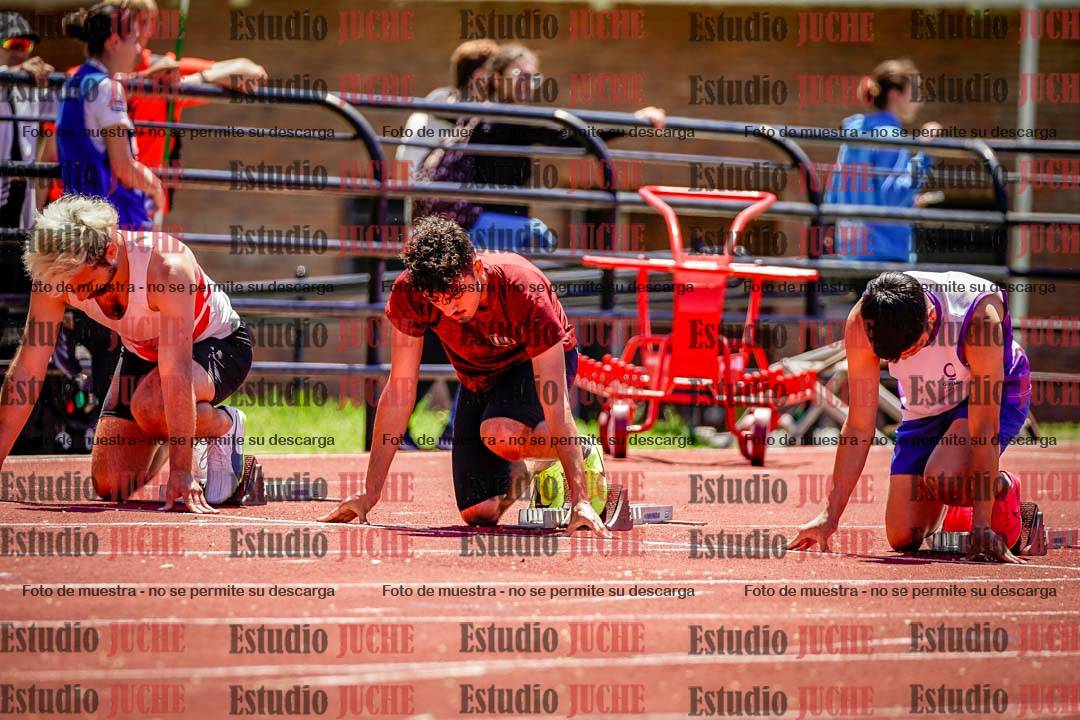 Fotos de los 100 m llanos de varones