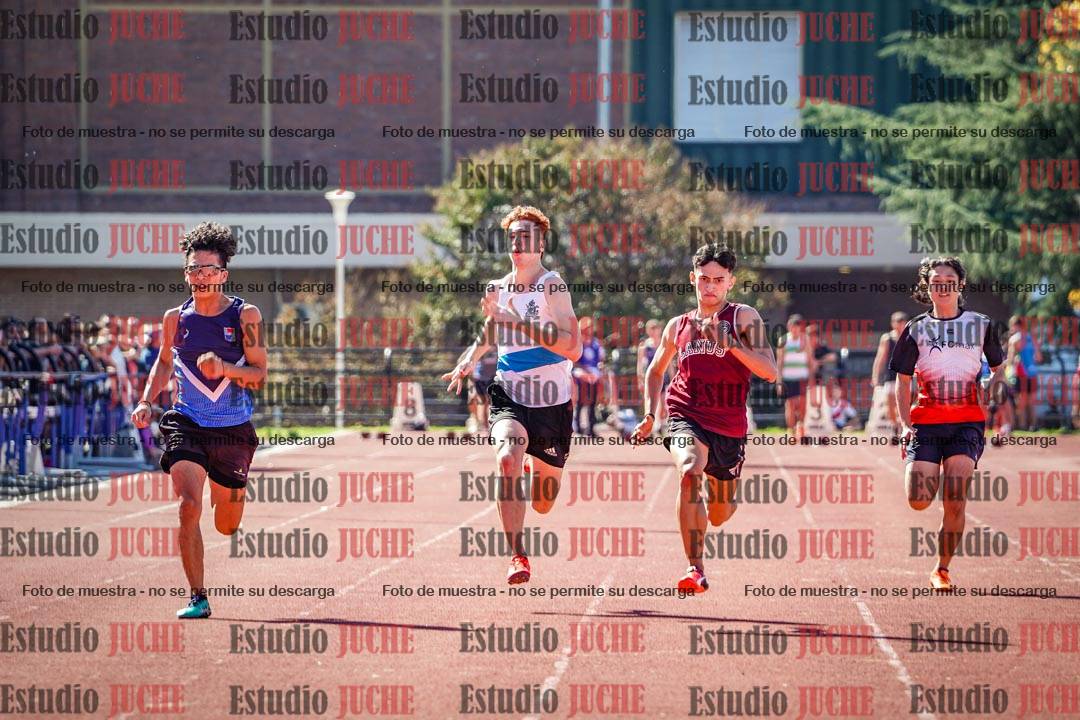 Fotos de los 100 m llanos de varones