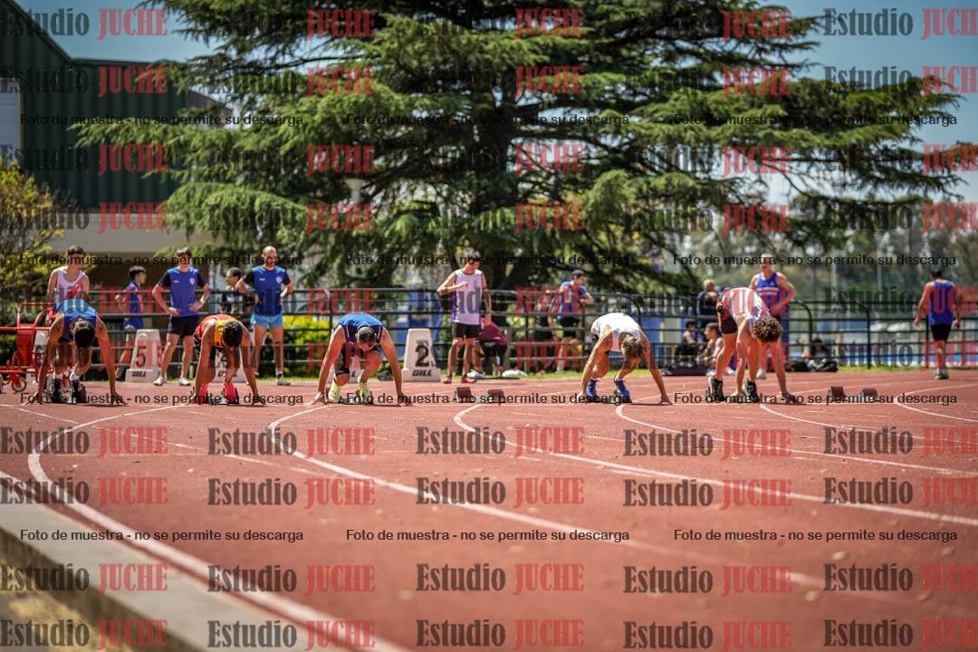 Fotos de los 100 m llanos de varones