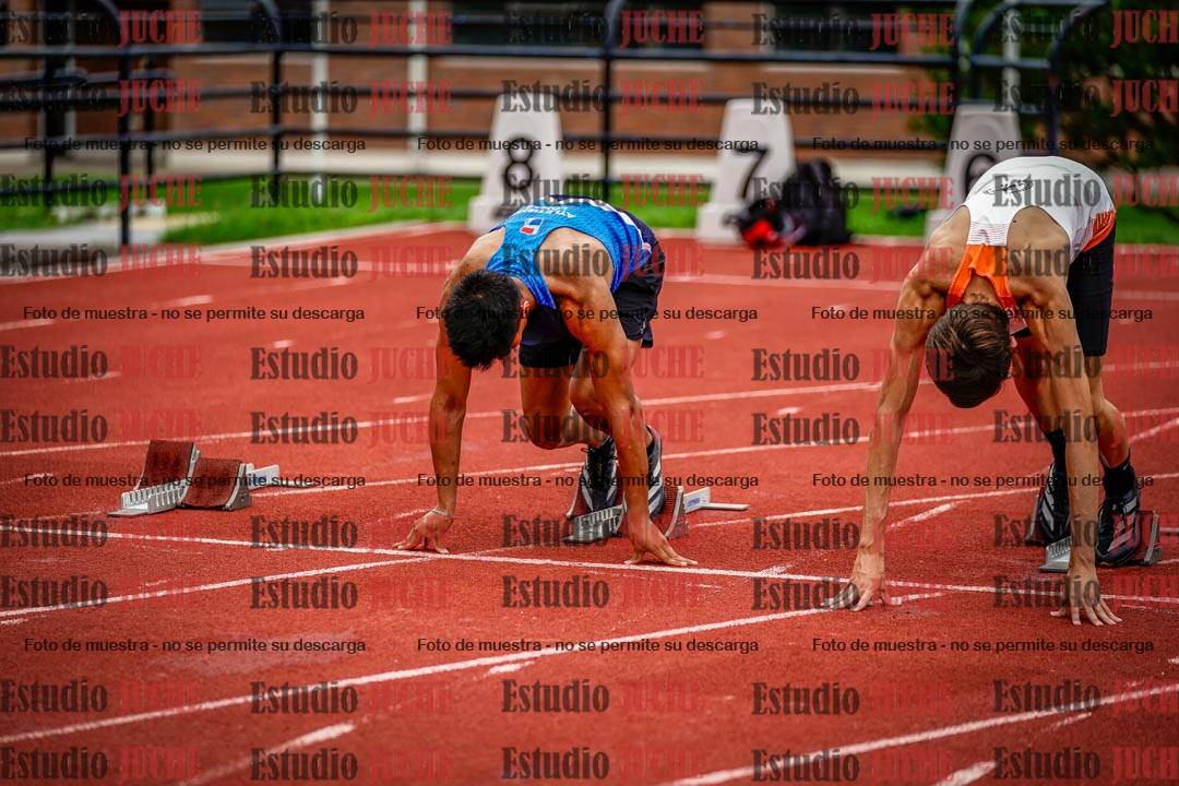Fotos de los 100 m llanos de varones