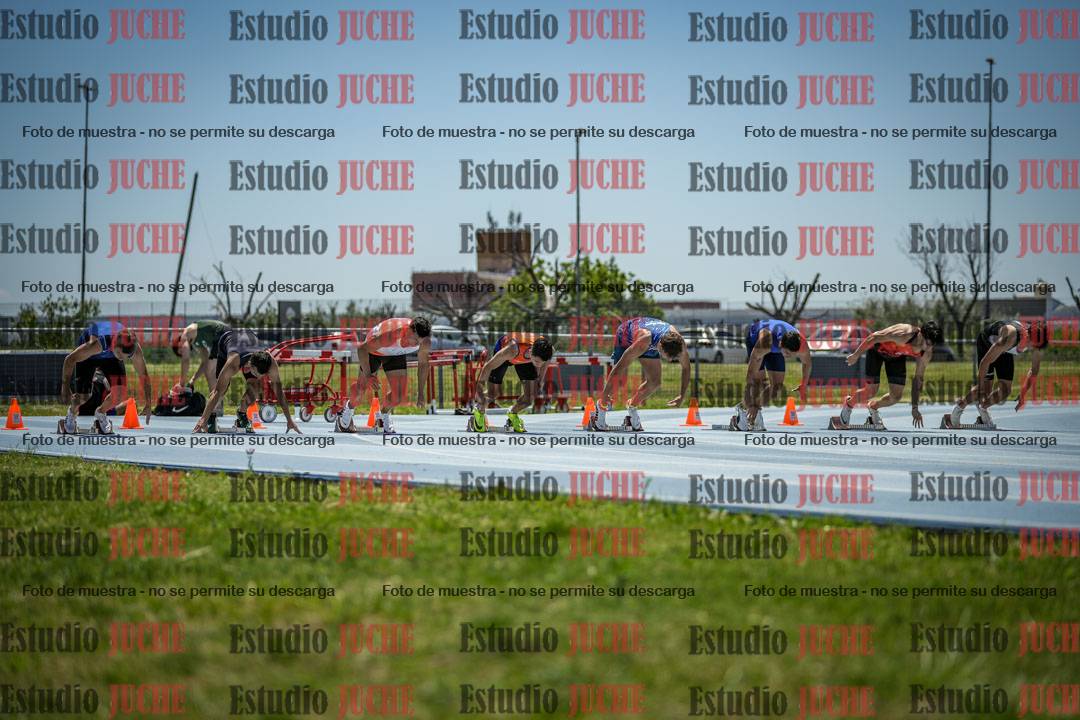 Fotos de los 100 m llanos de varones