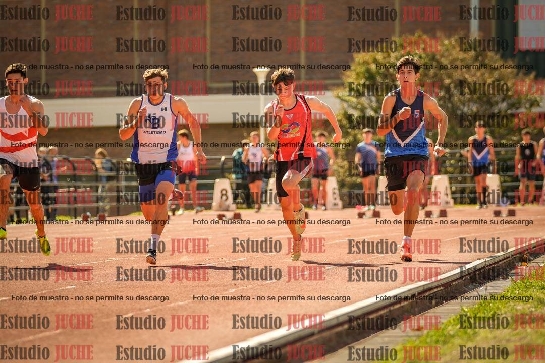 Fotos de los 100 m llanos de varones
