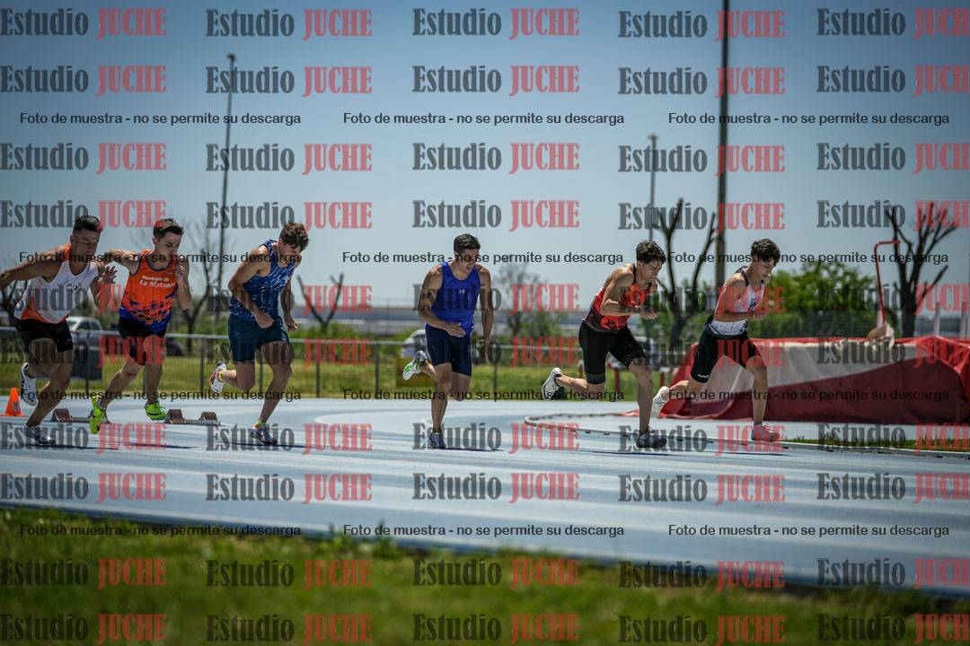 Fotos de los 100 m llanos de varones