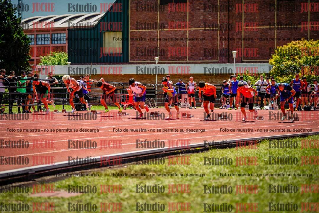 Fotos de los 100 m llanos de varones