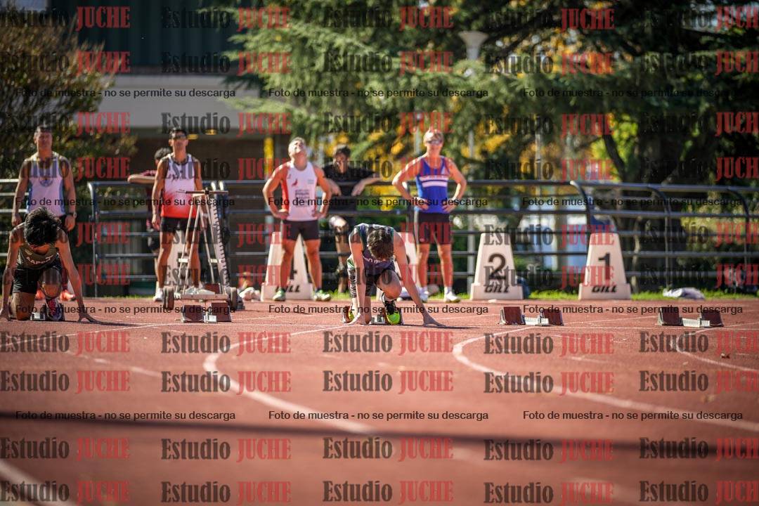 Fotos de los 100 m llanos de varones