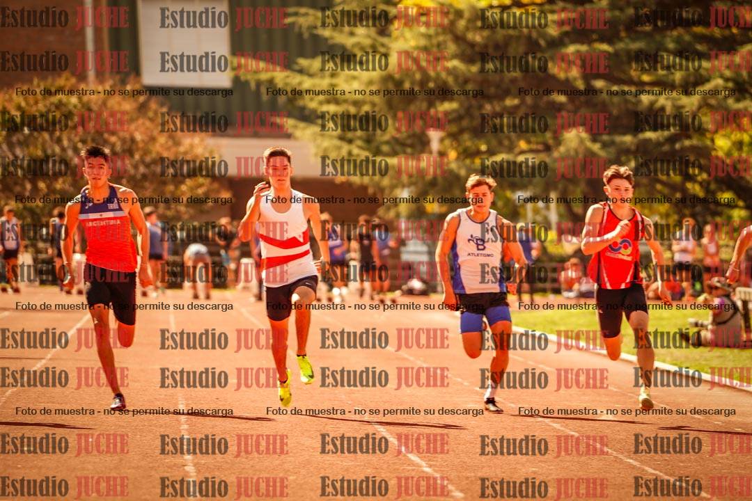 Fotos de los 100 m llanos de varones