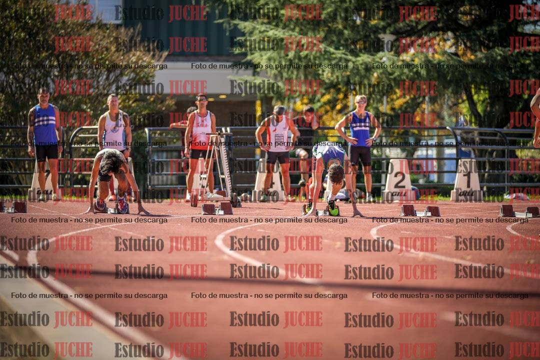 Fotos de los 100 m llanos de varones
