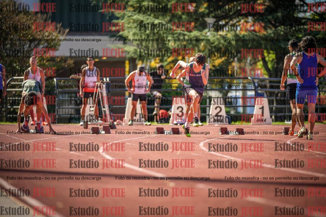Fotos de los 100 m llanos de varones