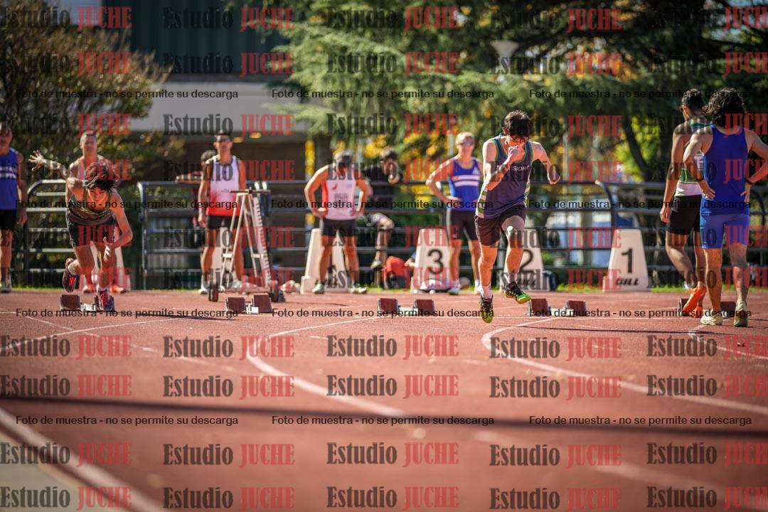 Fotos de los 100 m llanos de varones