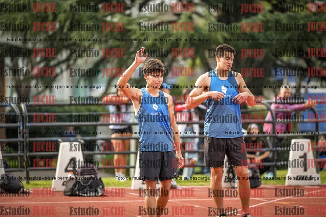Fotos de los 100 m llanos de varones - decatlón 1