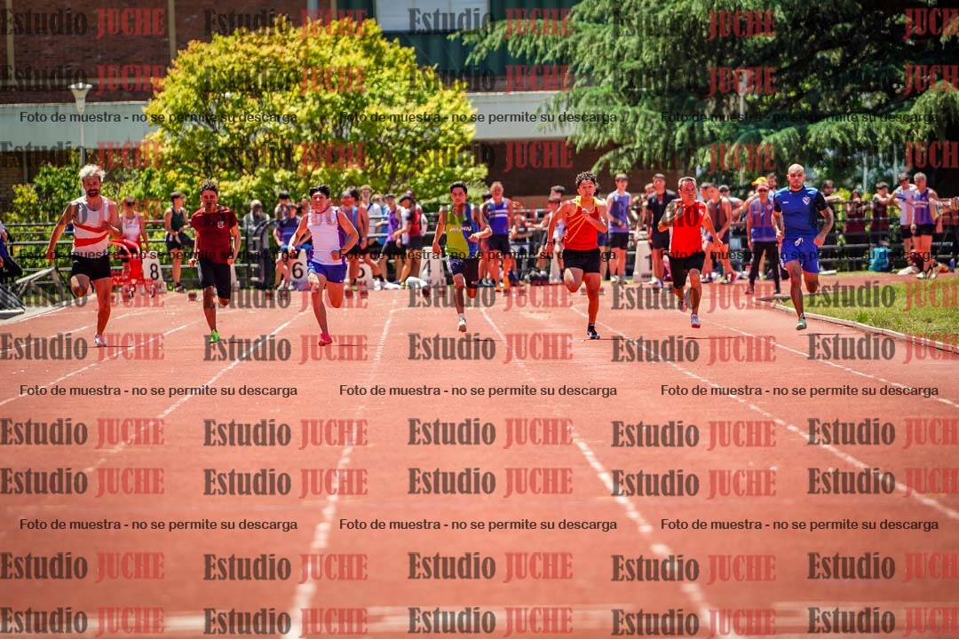 Fotos de los 100 m llanos de varones
