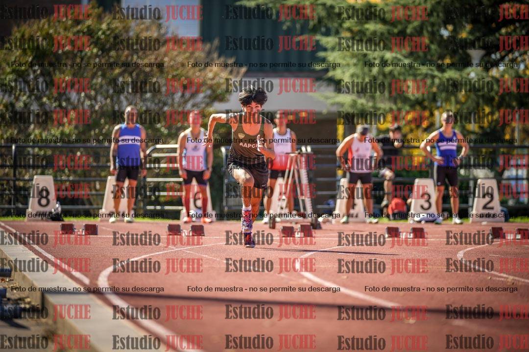 Fotos de los 100 m llanos de varones