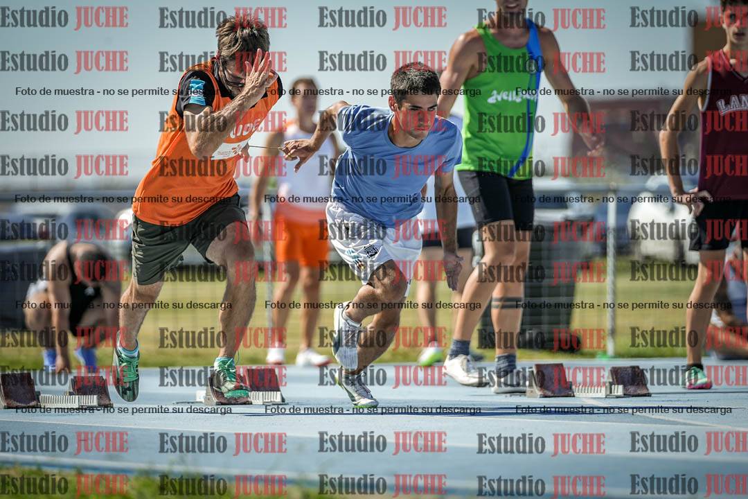 Fotos de los 100 m llanos de varones