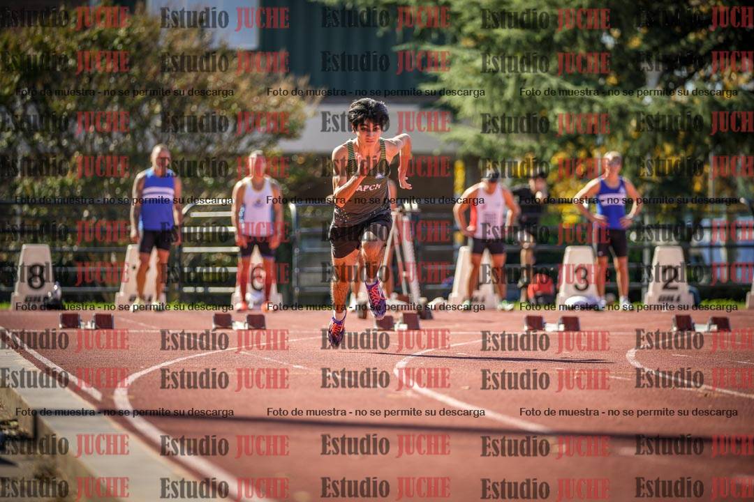 Fotos de los 100 m llanos de varones