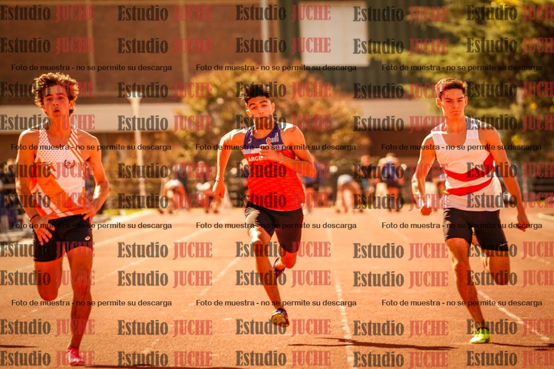 Fotos de los 100 m llanos de varones