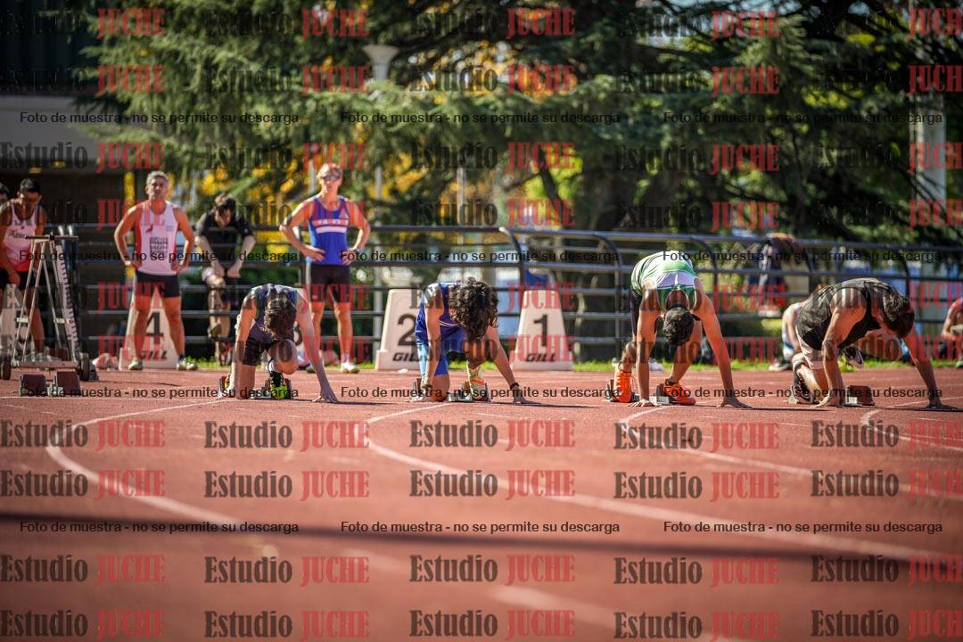 Fotos de los 100 m llanos de varones