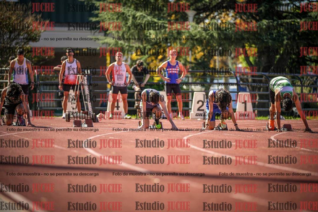 Fotos de los 100 m llanos de varones
