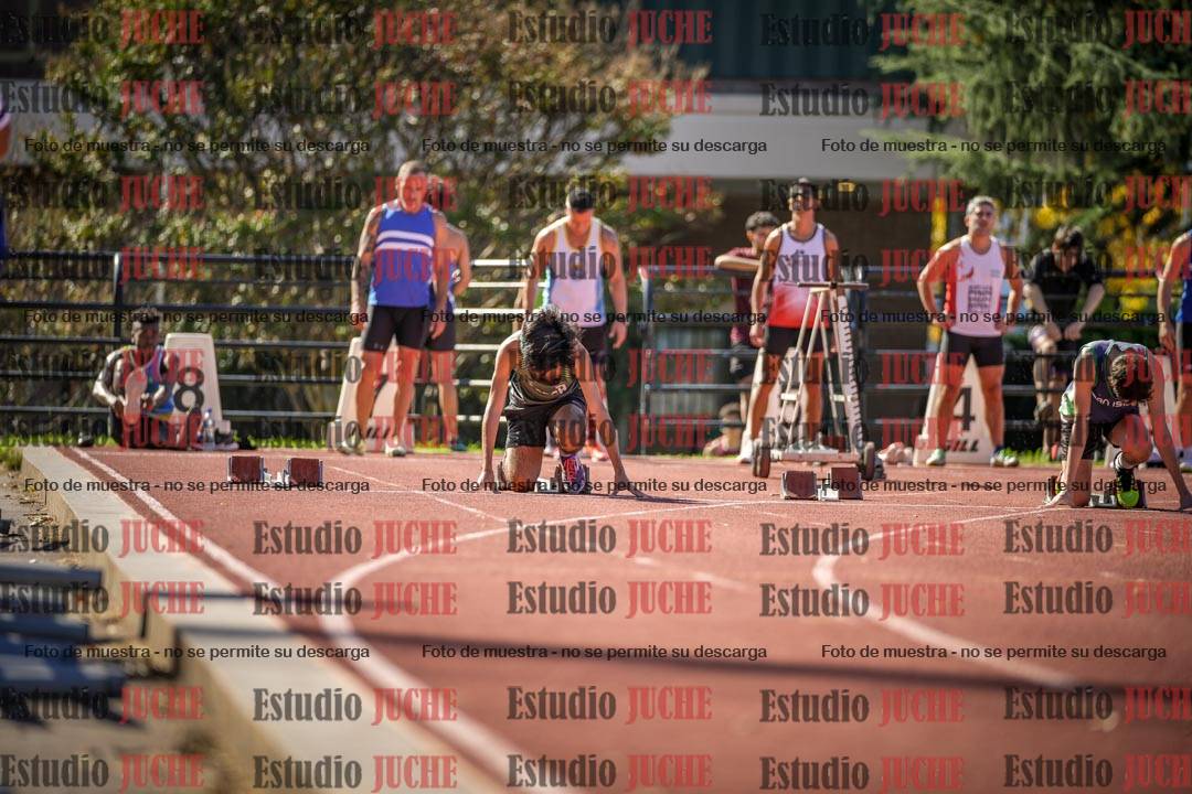 Fotos de los 100 m llanos de varones