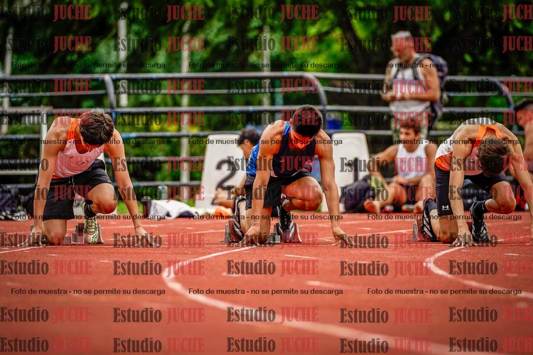 Fotos de los 100 m llanos de varones