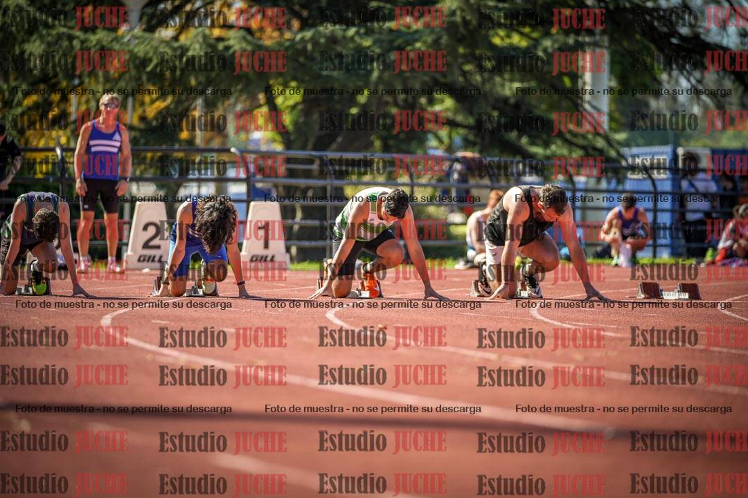 Fotos de los 100 m llanos de varones