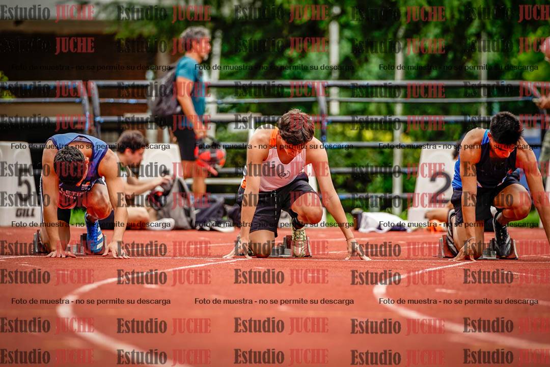 Fotos de los 100 m llanos de varones