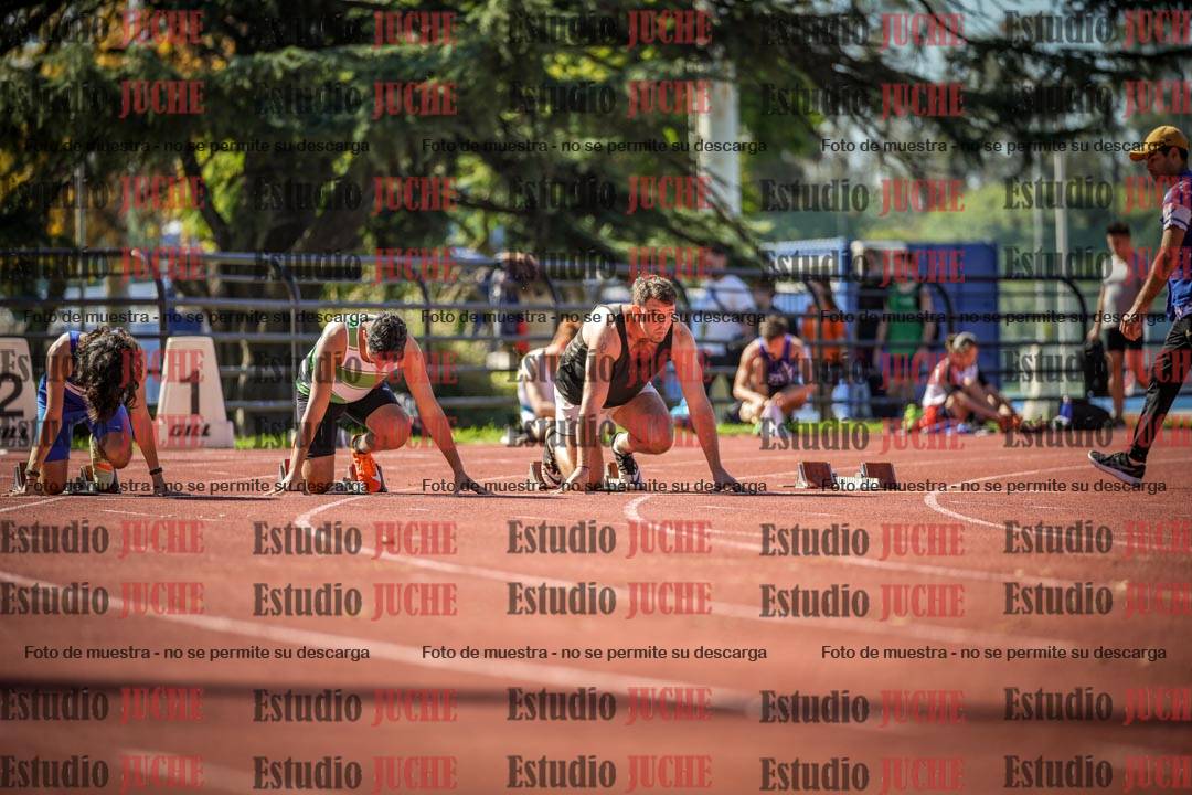 Fotos de los 100 m llanos de varones