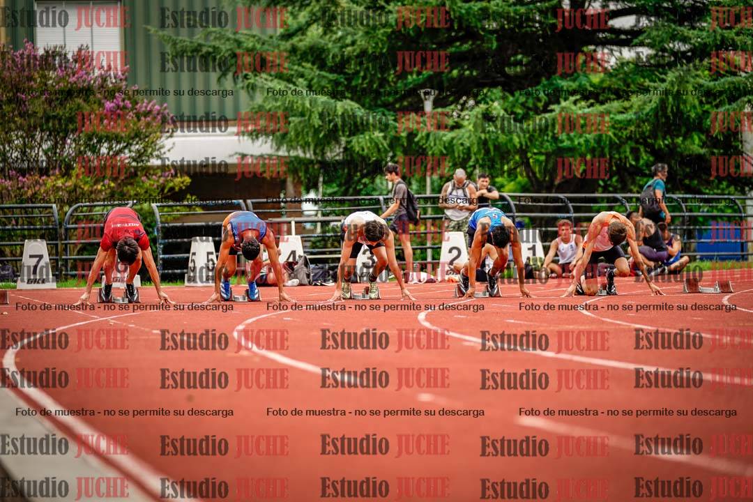 Fotos de los 100 m llanos de varones