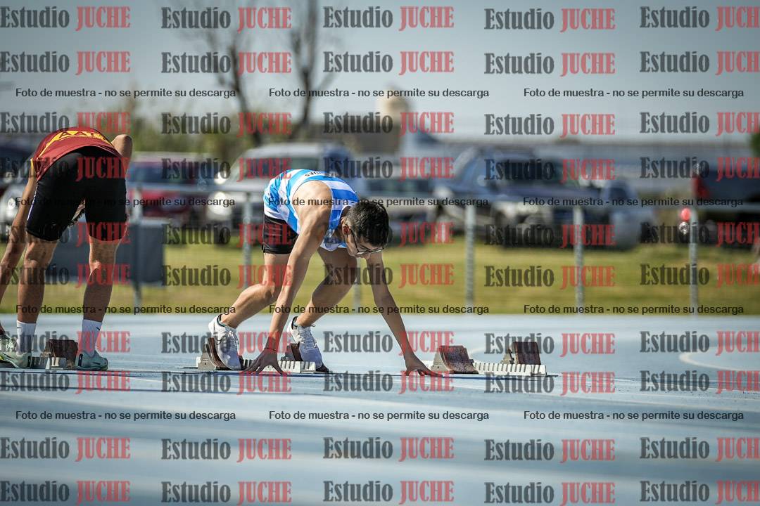 Fotos de los 100 m llanos de varones