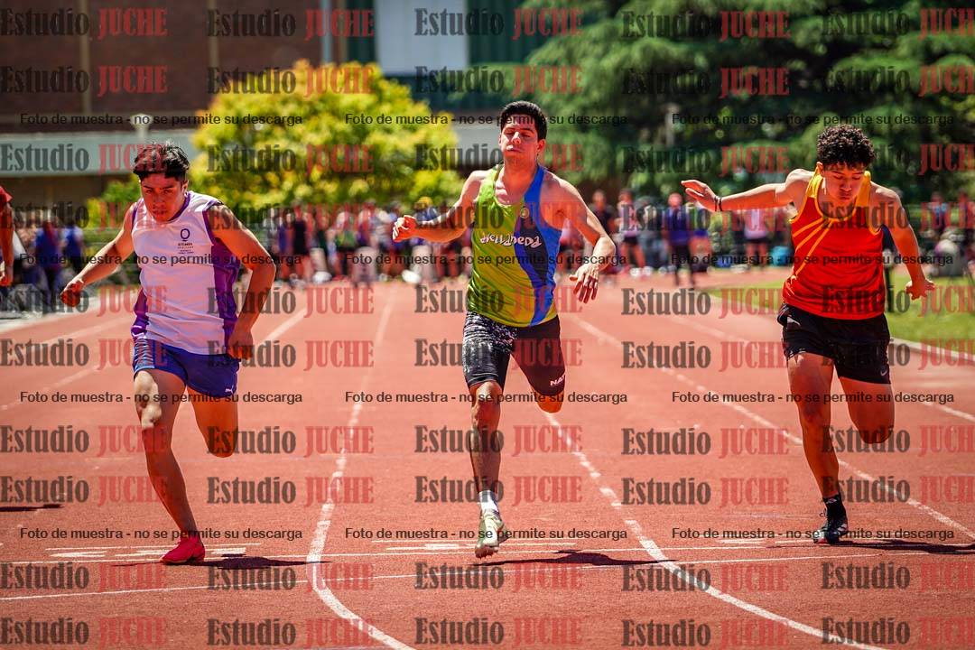 Fotos de los 100 m llanos de varones