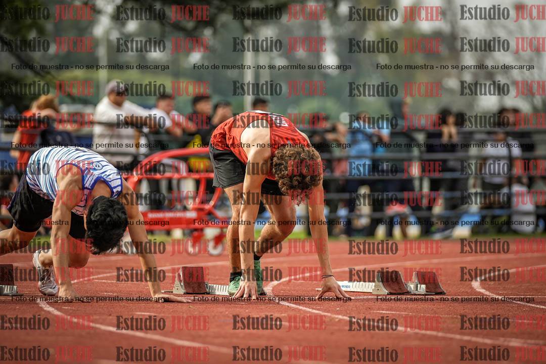 Fotos de los 100 m llanos de varones - decatlón 1