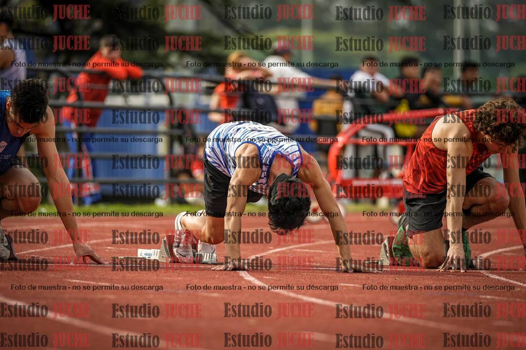Fotos de los 100 m llanos de varones - decatlón 1