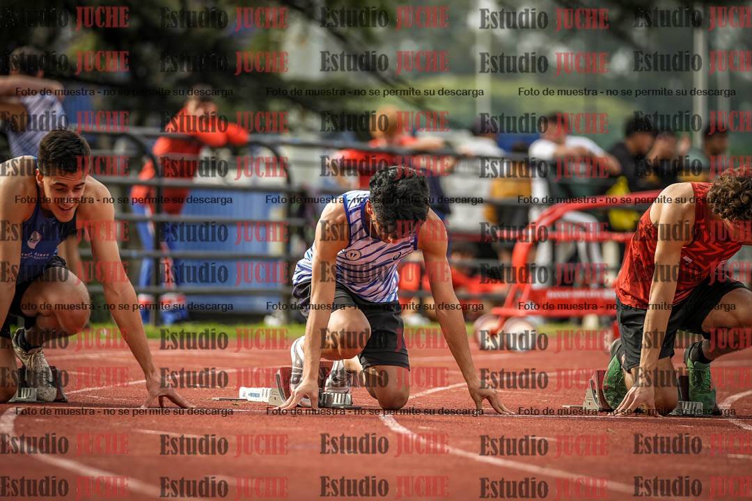 Fotos de los 100 m llanos de varones - decatlón 1